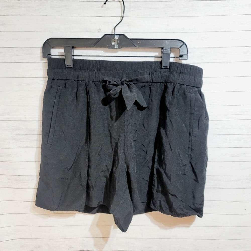 & OTHER STORIES BLACK PAPERBAG SHORTS, SZ 8
